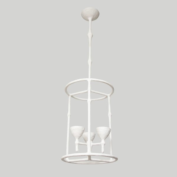 Custom Plaster Alard Three-Light Fixture