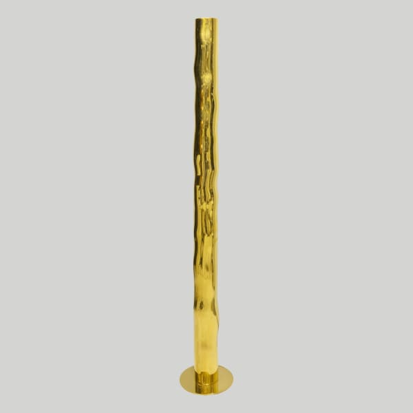 French Bespoke Sculptural Brass Totem Floor Lamp