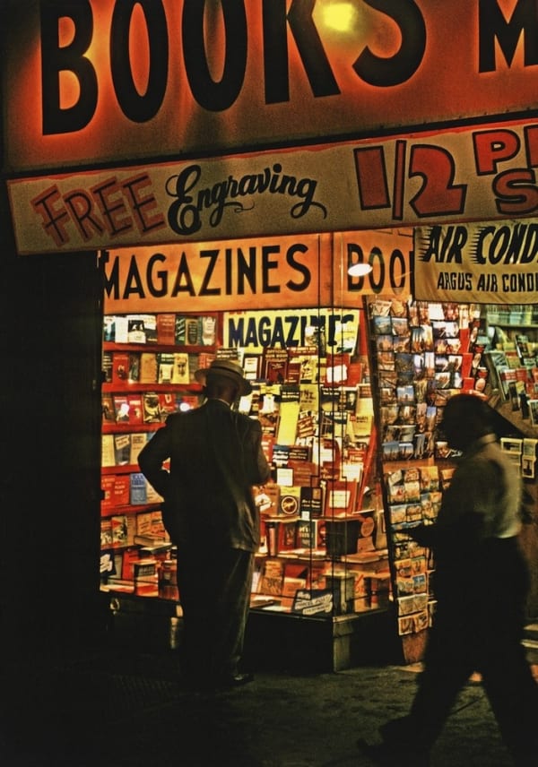 Marvin E. Newman, Times Square Bookstore, 1954