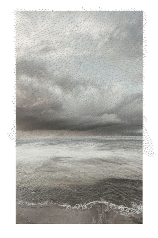 Jacqueline Salmon Plage, Toulon Tirage à encres pigmentaires sur papier Velvet d'Epson réalisé par l'artiste, certifié digigraphie Dim. papier: 50 x 70 cm