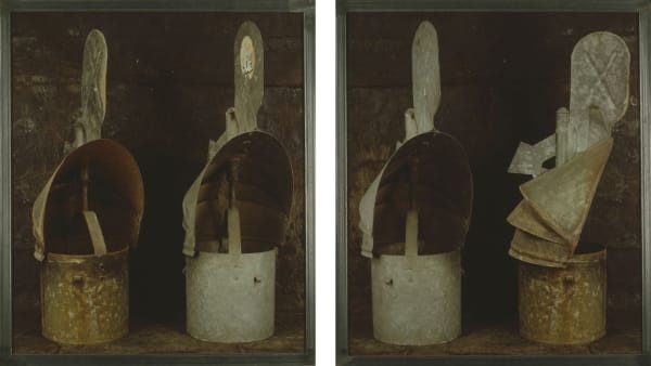 Pascal Kern Sculpture Diptyque, tirages Cibachrome, encadrement métal