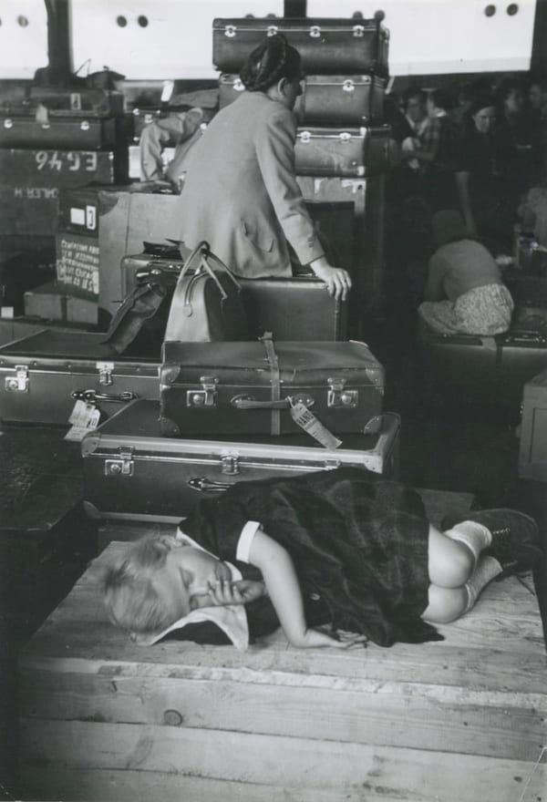 Ernst Haas, Last DP's (Displaced Persons) boat, Ellis Island, 1951