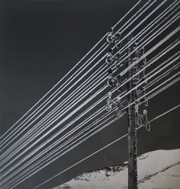 Emeric Feher, Lignes électriques enneigés, Alpe d'Huez, 1937