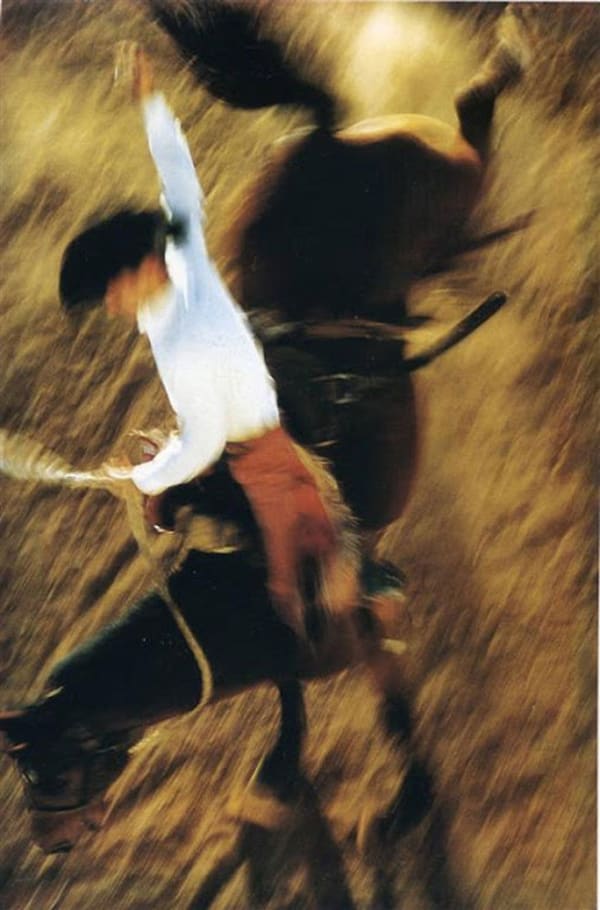 Ernst Haas Bronco Rider, California Tirage Dye Transfer d'époque 37,5 x 57 cm Dim. papier: 38,5 x 58 cm