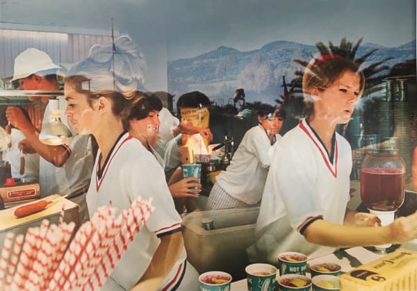 Marvin E. Newman, Untitled (woman serving soda and hot dogs), 1966