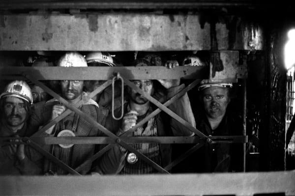 Homer Sykes, Coal miners, Yorkshire Pit Village Coal Mining Community, 1979