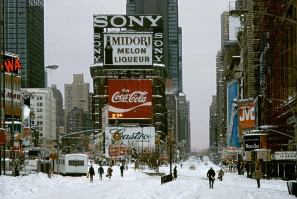 Frank Horvat, NY, USA, Snow in Times Square, 1984