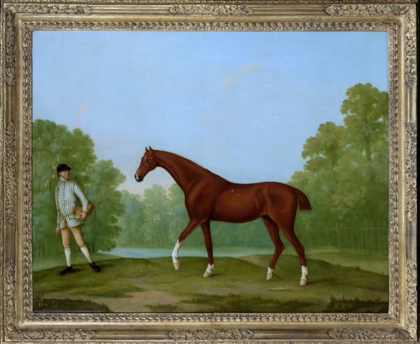 William Shaw, Sir Charles Bunburys racehorse 'Piggy' in a landscape, c1765