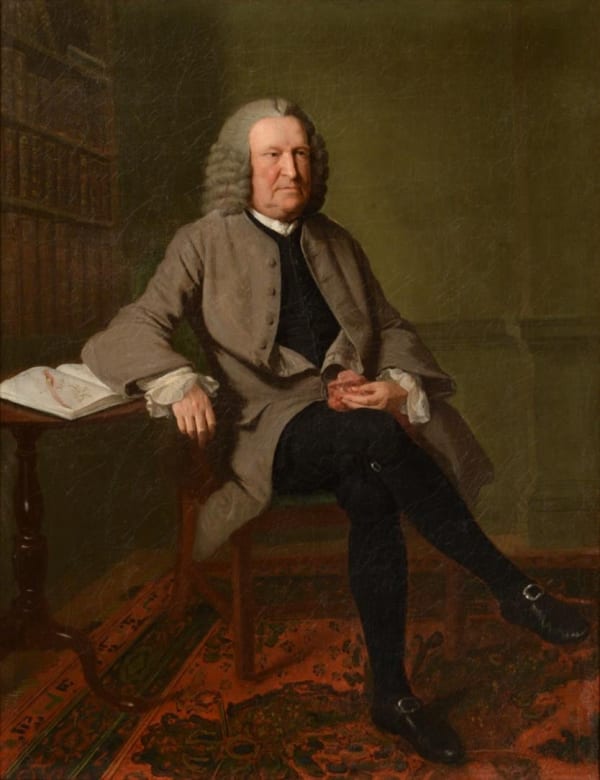 Benjamin Wilson, George Edwards FSA FRS in his study, c1765