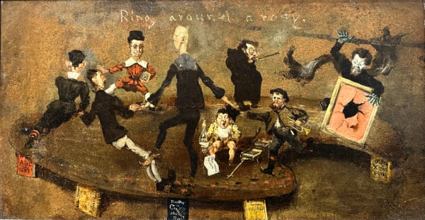 Theodore Wendel, Ring Around the Rosy (Duveneck Boys Caricature), circa 1880