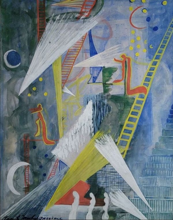 Juanita Guccione, Study for Ladders, 1948