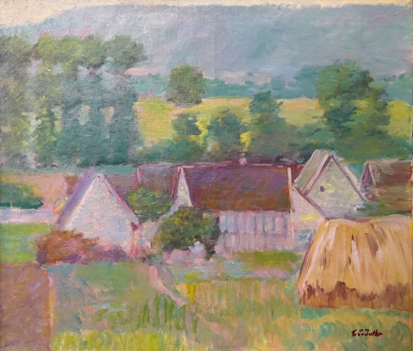 Theodore Earl Butler, Farmhouses in Autumn, Giverny, circa 1890s