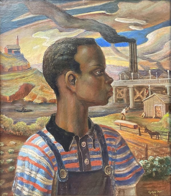 James Gantt, Child in a Midwestern Landscape, 1940