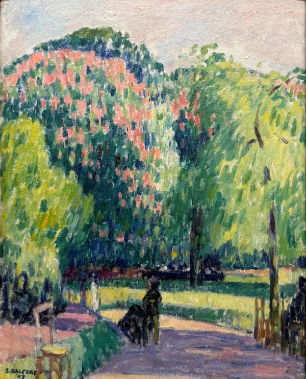 Samuel Halpert, Paris (possibly Bois de Boulogne), 1907