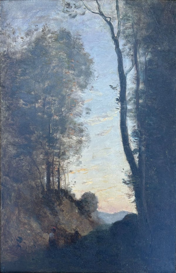 Jean-Baptiste-Camille Corot, Soir dans une gorge Boisee, 1850-55