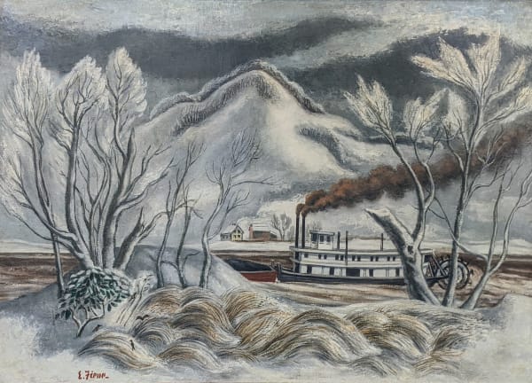 Ernest Fiene, Along the Kanahawa River, West Virginia, 1936