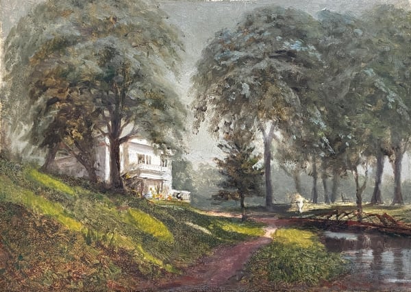 John Frederick Kensett, White House and Trees, circa 1853