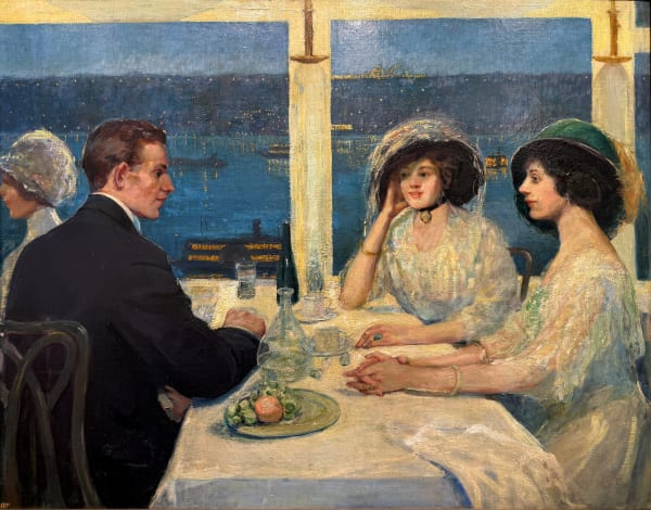 Ida Sedgwick Proper, At the Claremont (View of the Hudson River and Palisades), circa 1912