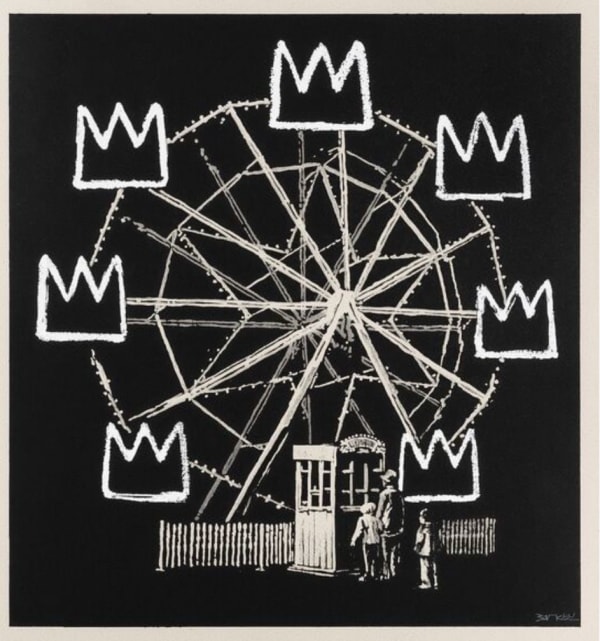 Banksy, Banksquiat (Grey), 2019