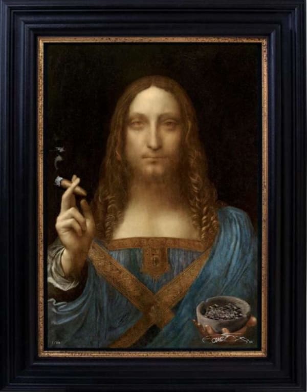 The Connor Brothers, Salvator Mundi With Cigar , 2022