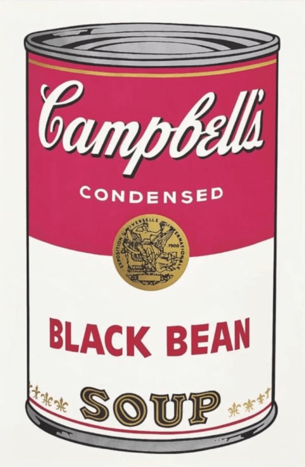 Andy Warhol, Campbells Soup Can I | Black Bean Soup, 1968