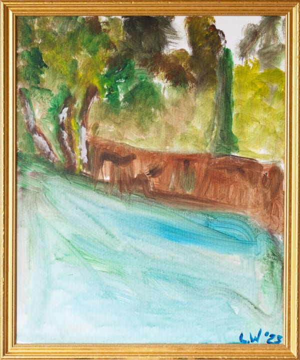 Leah Wood, Greens & Reds In The Garden, III (Triptych), 2025