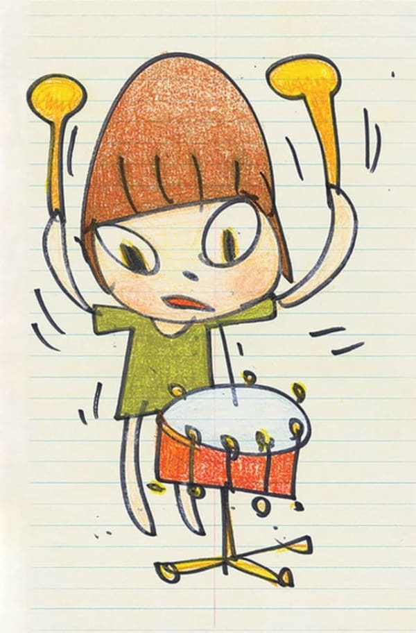 Yoshitomo Nara, Banging the Drum, 2020