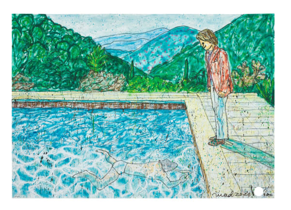 MADSAKI, Portrait of an Artist (Pool with Two Figures) II (Inspired by David Hockney), 2020
