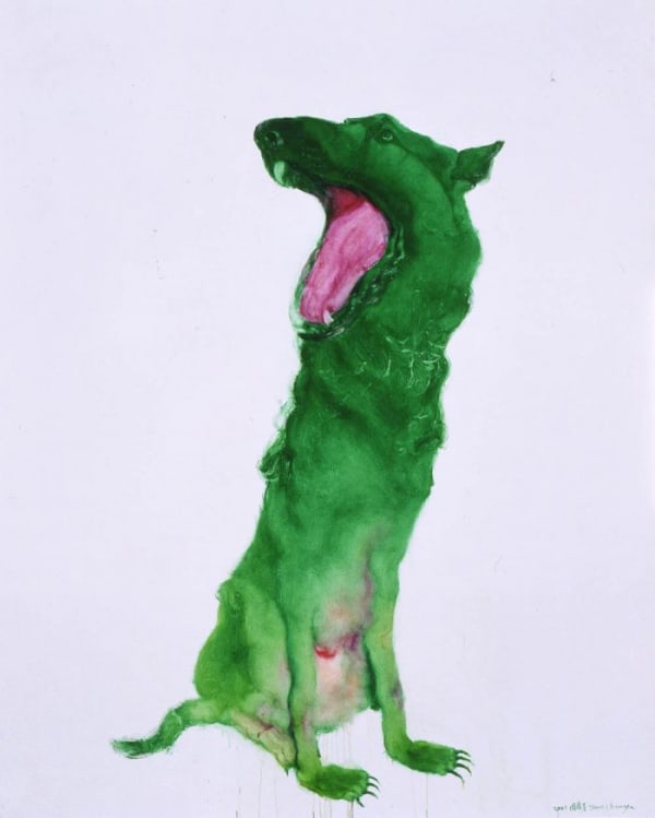 Zhou Chunya, Green Dog, 2011