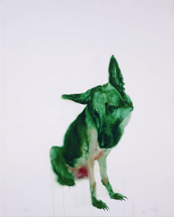 Zhou Chunya, Green Dog, 2011