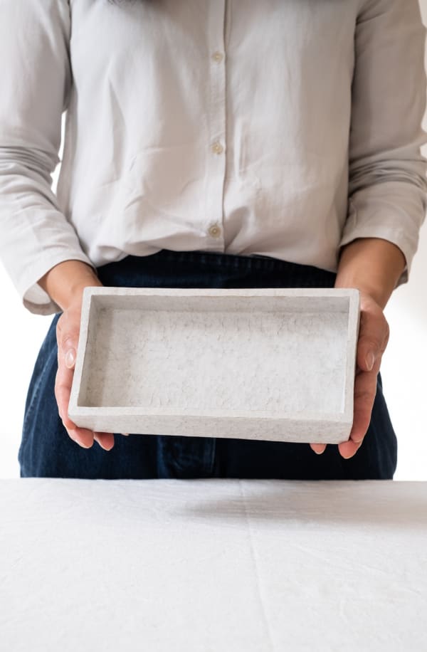 White Rectangular Tea Tray