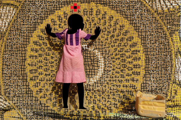 Saidou Dicko, La pousseuse de mur T Disk, 2019