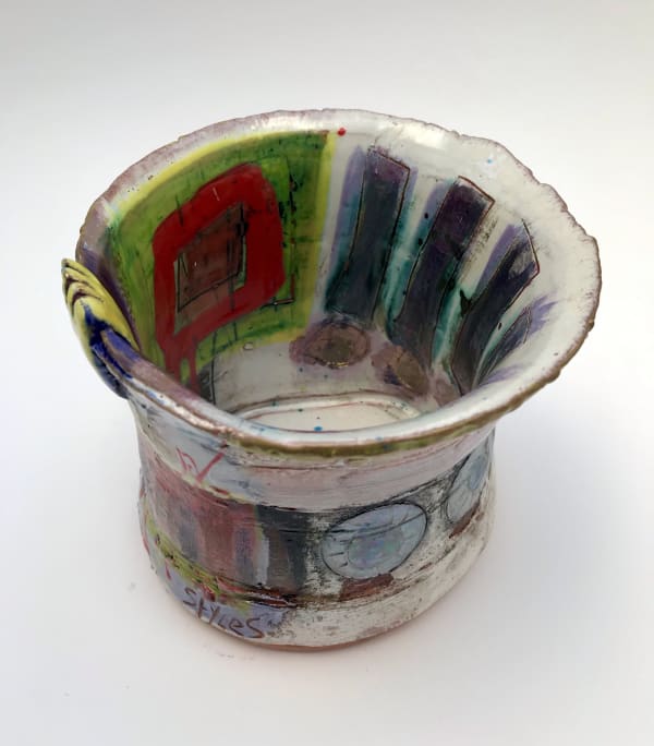 Linda Styles, Beaker with Yellow Lug, 2020
