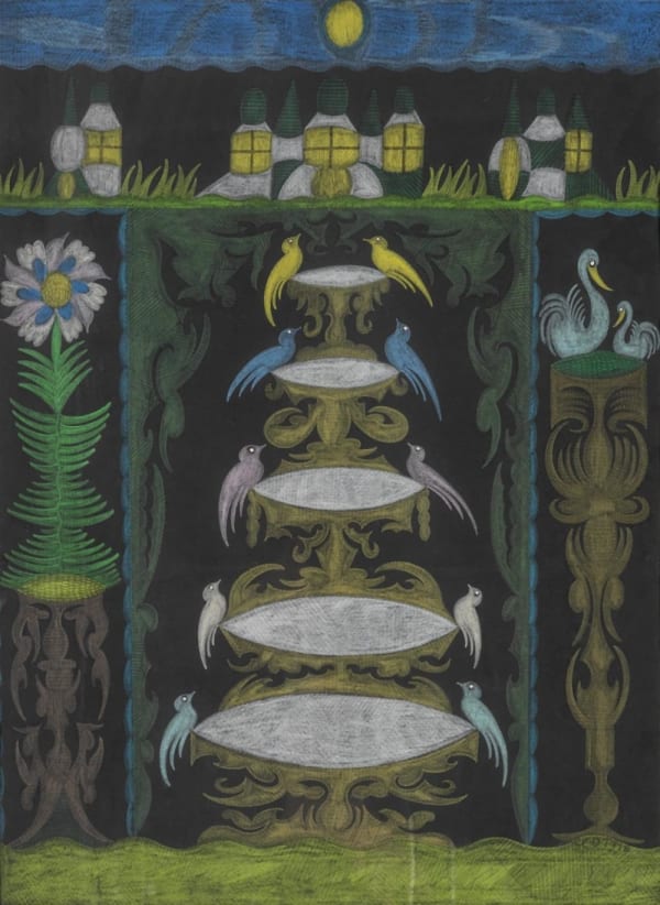 Scottie Wilson, 1881-1972, The Fountain of Life, 1958