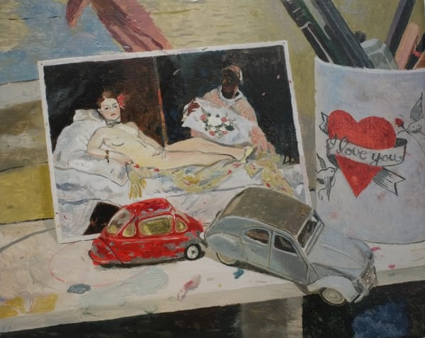 Mark Entwisle, Incident on the Mantelpiece, Postcard Masterpiece, 2022