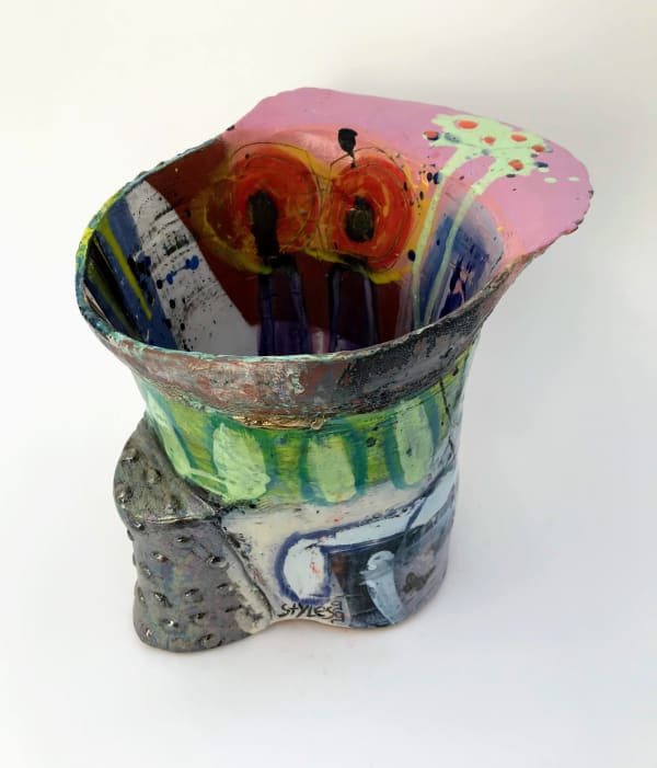 Linda Styles, Heavyweight Jug with Abstract Expressionist Feel, 2020