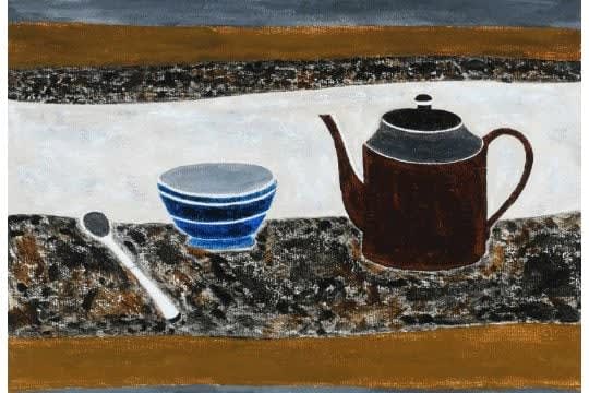 Rachel Nicholson (b. 1934), Composition with Blue Striped Bowl, 1984