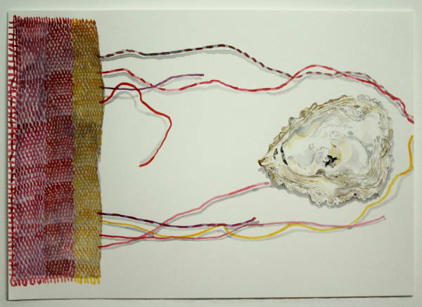 Jocelyn Clarke, Oyster Shell, Bird and Drifting Threads, 2020