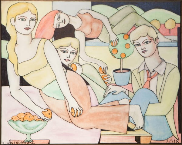 Adrian Wiszniewski, The Orange Eaters, 2019