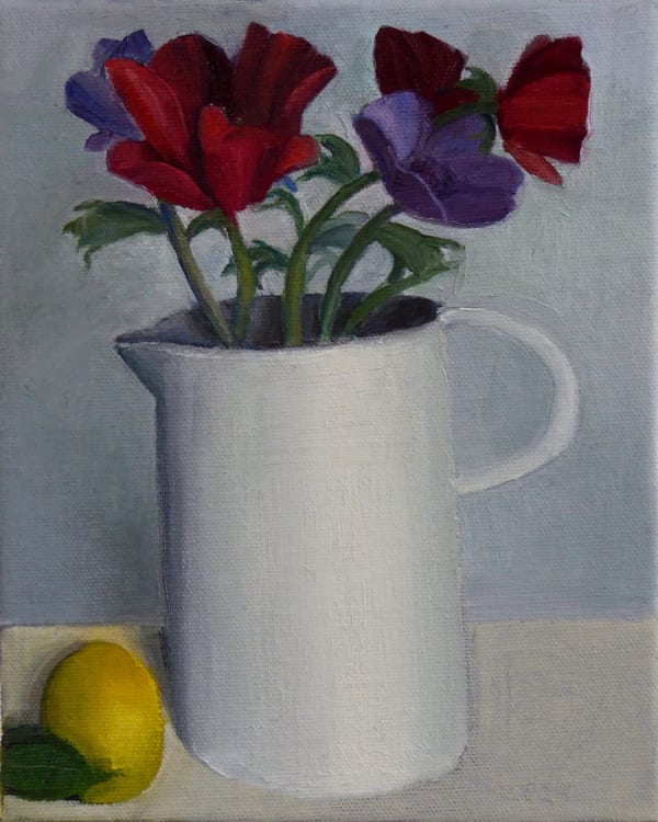 Brian Sayers, Anemones and Lemon, 2023