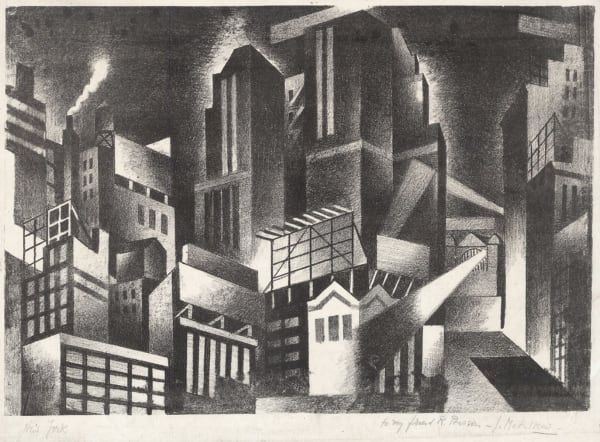 New York or "View of New York at Night"