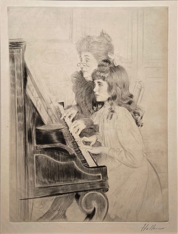 À Quatre Mains(Ellen Helleu and her grandmother playing piano)