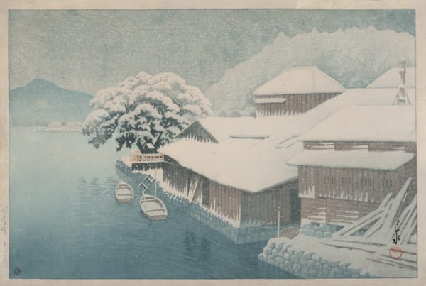 Ishinomaki no bosetsu: Evening snow at Ishinomaki