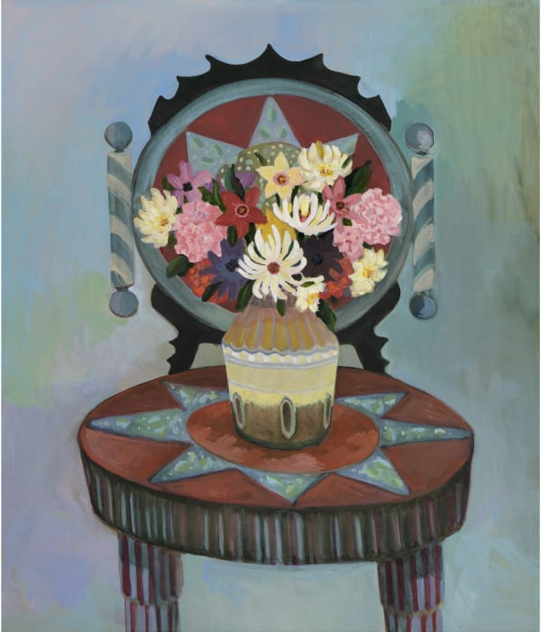 Lottie Cole, Centre Stage, Garden Flowers on Chair, 2022