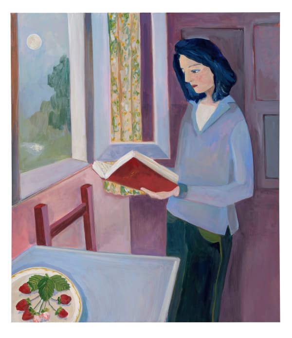 Lottie Cole, Girl at a window with strawberries, 2024