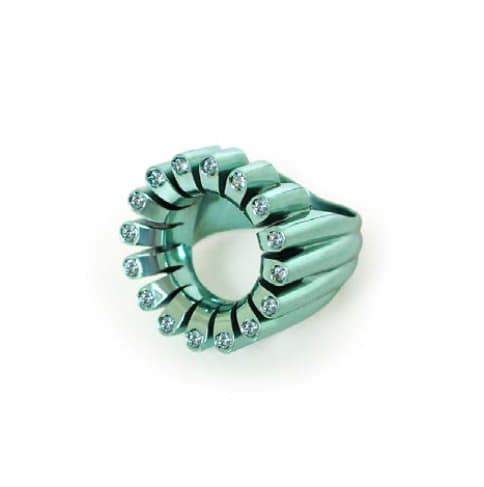 Flora Bhattachary, Lakshmi Glow Ring (Persian Blue)