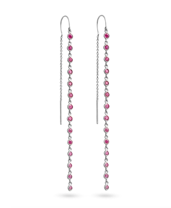 Louisa Guinness, Ruby Drop Earrings, 2021