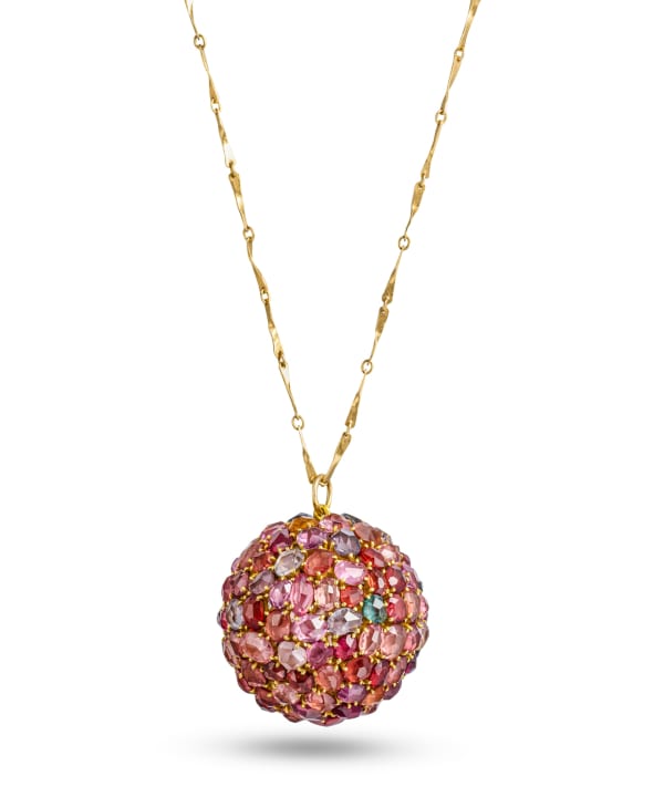 Pippa Small, Myanmar Spinel Disco Ball necklace