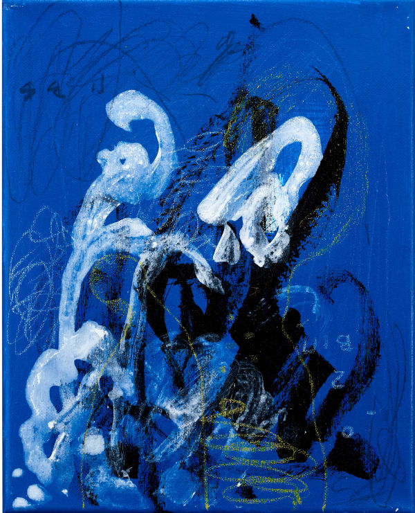 Essoh Sess, Scripture story, Blue #002, 2021