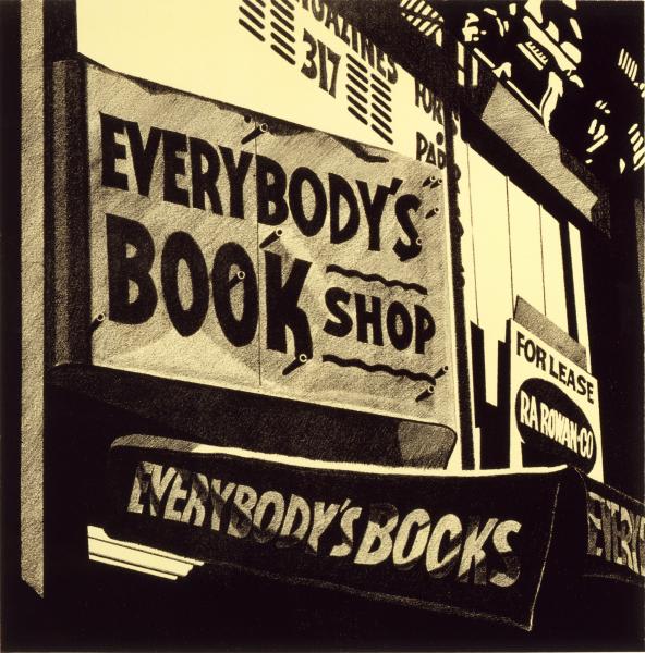 Robert Cottingham, Everybody's Bookshop, Everybody's Books, 1975